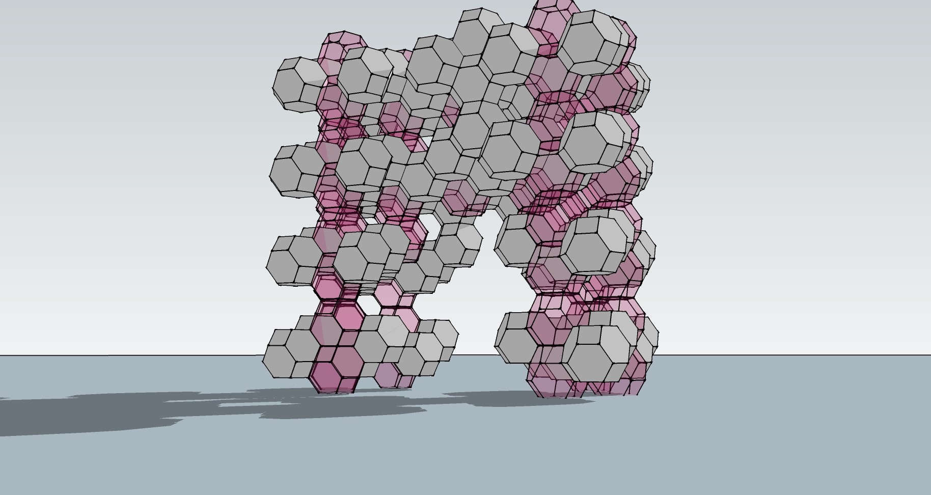 ruimtelijke structuur van Kelvin cellen kelvincell_volume